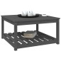 vidaXL Gartentisch Grau 82,5x82,5x45 cm Massivholz Kiefer vidaXL Gartentisch Grau 82,5x82,5x45 cm Massivholz Kiefer