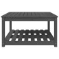 vidaXL Gartentisch Grau 82,5x82,5x45 cm Massivholz Kiefer vidaXL Gartentisch Grau 82,5x82,5x45 cm Massivholz Kiefer
