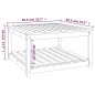 vidaXL Gartentisch Grau 82,5x82,5x45 cm Massivholz Kiefer vidaXL Gartentisch Grau 82,5x82,5x45 cm Massivholz Kiefer