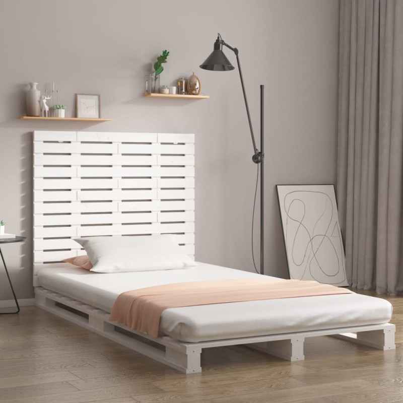 vidaXL Wand-Kopfteil Weiß 106x3x91,5 cm Massivholz Kiefer vidaXL Wand-Kopfteil Weiß 106x3x91,5 cm Massivholz Kiefer