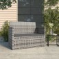 Gartenbank mit Kissen Grau 105 cm Poly Rattan Gartenbank mit Kissen Grau 105 cm Poly Rattan