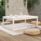 vidaXL Gartentisch Weiß 121x82,5x45 cm Massivholz Kiefer vidaXL Gartentisch Weiß 121x82,5x45 cm Massivholz Kiefer