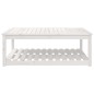 vidaXL Gartentisch Weiß 121x82,5x45 cm Massivholz Kiefer vidaXL Gartentisch Weiß 121x82,5x45 cm Massivholz Kiefer