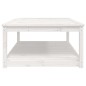 vidaXL Gartentisch Weiß 121x82,5x45 cm Massivholz Kiefer vidaXL Gartentisch Weiß 121x82,5x45 cm Massivholz Kiefer