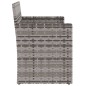 Gartenbank mit Kissen Grau 105 cm Poly Rattan Gartenbank mit Kissen Grau 105 cm Poly Rattan