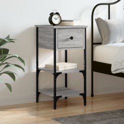 vidaXL Nachttisch Grau Sonoma 34x36x70 cm Holzwerkstoff
