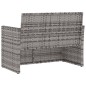 Gartenbank mit Kissen Grau 105 cm Poly Rattan Gartenbank mit Kissen Grau 105 cm Poly Rattan