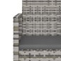 Gartenbank mit Kissen Grau 105 cm Poly Rattan Gartenbank mit Kissen Grau 105 cm Poly Rattan