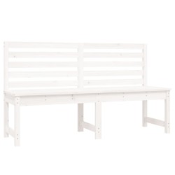 vidaXL Gartenbank Weiß 157,5 cm Massivholz Kiefer