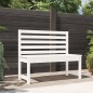 vidaXL Gartenbank Weiß 109 cm Massivholz Kiefer vidaXL Gartenbank Weiß 109 cm Massivholz Kiefer