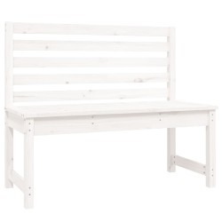 vidaXL Gartenbank Weiß 109 cm Massivholz Kiefer