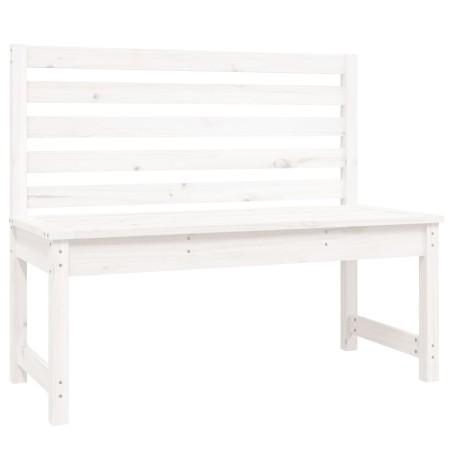 vidaXL Gartenbank Weiß 109 cm Massivholz Kiefer
