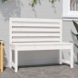 vidaXL Gartenbank Weiß 109 cm Massivholz Kiefer vidaXL Gartenbank Weiß 109 cm Massivholz Kiefer