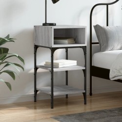 vidaXL Nachttisch Grau Sonoma-Eiche 35x34,5x70 cm Holzwerkstoff
