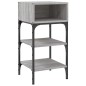 vidaXL Nachttisch Grau Sonoma-Eiche 35x34,5x70 cm Holzwerkstoff
