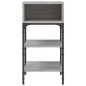 vidaXL Nachttisch Grau Sonoma-Eiche 35x34,5x70 cm Holzwerkstoff