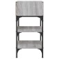 vidaXL Nachttisch Grau Sonoma-Eiche 35x34,5x70 cm Holzwerkstoff