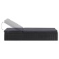 vidaXL Sonnenliege Poly Rattan Schwarz und Dunkelgrau vidaXL Sonnenliege Poly Rattan Schwarz und Dunkelgrau