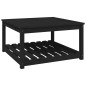 vidaXL Gartentisch Schwarz 82,5x82,5x45 cm Massivholz Kiefer vidaXL Gartentisch Schwarz 82,5x82,5x45 cm Massivholz Kiefer