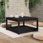 vidaXL Gartentisch Schwarz 82,5x82,5x45 cm Massivholz Kiefer vidaXL Gartentisch Schwarz 82,5x82,5x45 cm Massivholz Kiefer