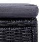 vidaXL Sonnenliege Poly Rattan Schwarz und Dunkelgrau vidaXL Sonnenliege Poly Rattan Schwarz und Dunkelgrau