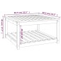 vidaXL Gartentisch Schwarz 82,5x82,5x45 cm Massivholz Kiefer vidaXL Gartentisch Schwarz 82,5x82,5x45 cm Massivholz Kiefer