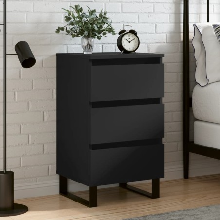 vidaXL Nachttisch Schwarz 40x35x69 cm Holzwerkstoff