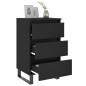 vidaXL Nachttisch Schwarz 40x35x69 cm Holzwerkstoff vidaXL Nachttisch Schwarz 40x35x69 cm Holzwerkstoff