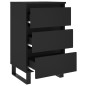 vidaXL Nachttisch Schwarz 40x35x69 cm Holzwerkstoff vidaXL Nachttisch Schwarz 40x35x69 cm Holzwerkstoff