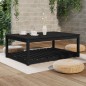vidaXL Gartentisch Schwarz 121x82,5x45 cm Massivholz Kiefer vidaXL Gartentisch Schwarz 121x82,5x45 cm Massivholz Kiefer