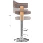 2 Stk. Barhocker Bugholz und Stoff Taupe 2 Stk. Barhocker Bugholz und Stoff Taupe