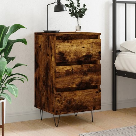vidaXL Nachttisch Räuchereiche 40x35x69 cm Holzwerkstoff