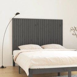 vidaXL Wand-Kopfteil Grau 166x3x110 cm Massivholz Kiefer