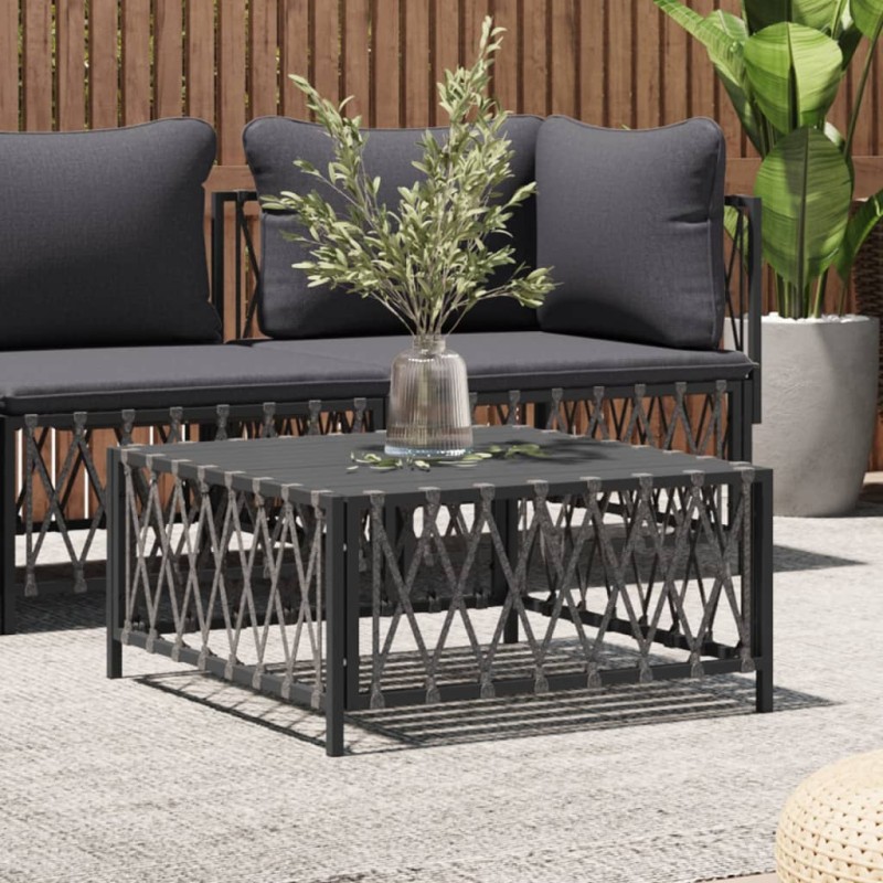 vidaXL Gartentisch Anthrazit 70x70x34 cm Gewebe vidaXL Gartentisch Anthrazit 70x70x34 cm Gewebe
