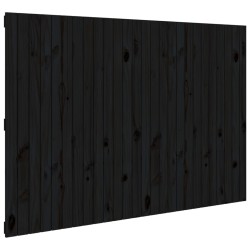 vidaXL Wand-Kopfteil Schwarz 166x3x110 cm Massivholz Kiefer