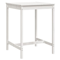 vidaXL Gartentisch Weiß 82,5x82,5x110 cm Massivholz Kiefer