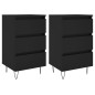 vidaXL Nachttische 2 Stk. Schwarz 40x35x69 cm Holzwerkstoff vidaXL Nachttische 2 Stk. Schwarz 40x35x69 cm Holzwerkstoff