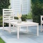 vidaXL Gartentisch Weiß 82,5x82,5x45 cm Massivholz Kiefer vidaXL Gartentisch Weiß 82,5x82,5x45 cm Massivholz Kiefer