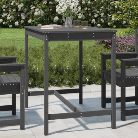 vidaXL Gartentisch Grau 121x82,5x110 cm Massivholz Kiefer