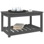 vidaXL Gartentisch Grau 82,5x50,5x45 cm Massivholz Kiefer vidaXL Gartentisch Grau 82,5x50,5x45 cm Massivholz Kiefer
