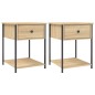 vidaXL Nachttische 2 Stk. Sonoma-Eiche 44x45x58 cm Holzwerkstoff vidaXL Nachttische 2 Stk. Sonoma-Eiche 44x45x58 cm Holzwerkstoff