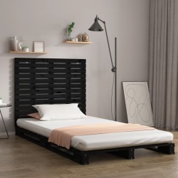 vidaXL Wand-Kopfteil Schwarz 106x3x91,5 cm Massivholz Kiefer