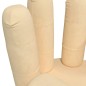 Stuhl in Handform Creme Samt Stuhl in Handform Creme Samt