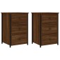 vidaXL Nachttische 2 Stk. Braun Eichen-Optik 40x36x60 cm Holzwerkstoff vidaXL Nachttische 2 Stk. Braun Eichen-Optik 40x36x60 cm Holzwerkstoff