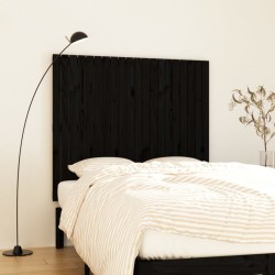 vidaXL Wand-Kopfteil Schwarz 127,5x3x110 cm Massivholz Kiefer