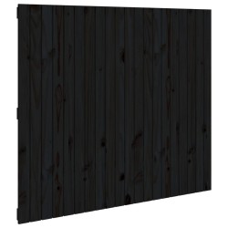 vidaXL Wand-Kopfteil Schwarz 127,5x3x110 cm Massivholz Kiefer