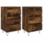 vidaXL Nachttische 2 Stk. Räuchereiche 40x35x69 cm Holzwerkstoff vidaXL Nachttische 2 Stk. Räuchereiche 40x35x69 cm Holzwerkstoff