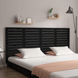 vidaXL Wand-Kopfteil Schwarz 166x3x91,5 cm Massivholz Kiefer