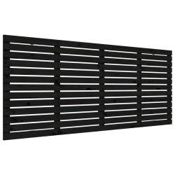 vidaXL Wand-Kopfteil Schwarz 166x3x91,5 cm Massivholz Kiefer