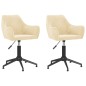 vidaXL Esszimmerstühle 2 Stk. Drehbar Creme Samt vidaXL Esszimmerstühle 2 Stk. Drehbar Creme Samt